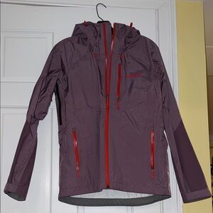 Patagonia Purple and Red Hooded Rain Jacket/Ski Shell